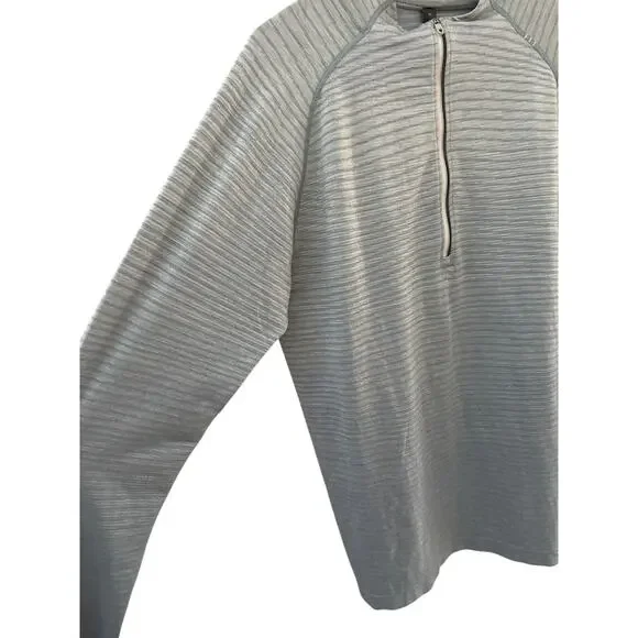 Lululemon Metal Vent Tech 1/2 Zip‎ Sweatshirt Wave Fade Chambray Size XL - Picture 10 of 11